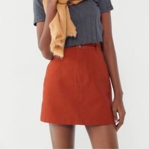 Urban Outfitters Rust Orange Mini Skirt